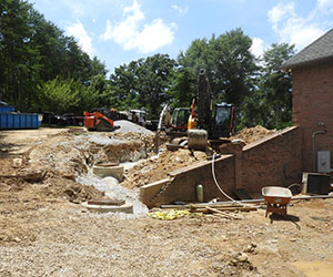 Retaining system instilation